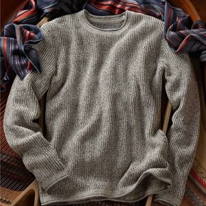 32 Bar Blues Classic Crewneck Knit Sweater - Gray